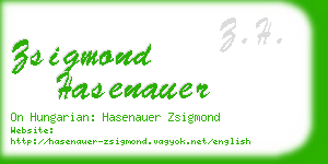 zsigmond hasenauer business card